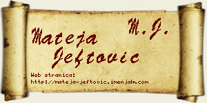 Mateja Jeftović vizit kartica
